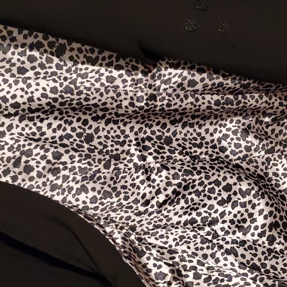 LAPIS Black Gray Leopard Print Lined Blazer - Picture 9 of 9